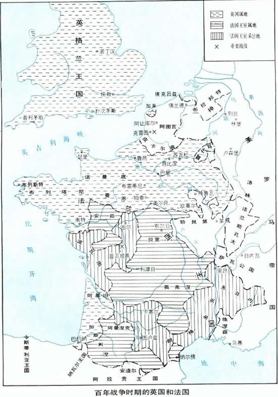 英法百年战争中的卡斯提农战役打响